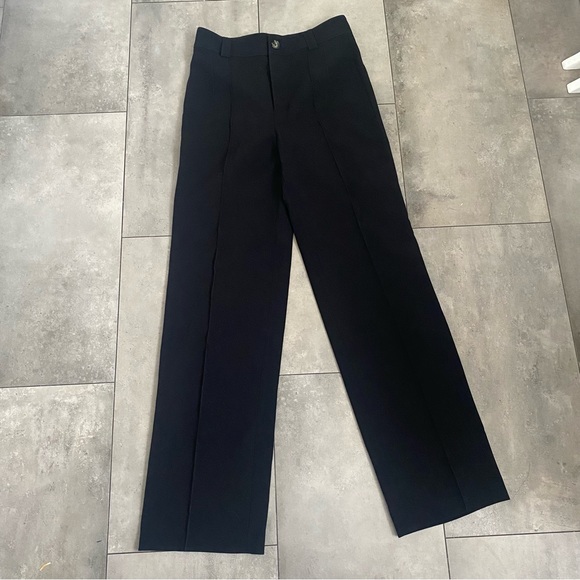 Zara Pants - Zara black wide leg dress pants trousers pleated size small